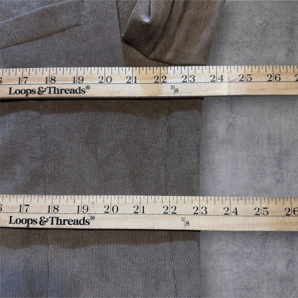 CHAPS Mens 46R Beige Sand Velvet Blazer Sport Coat Two Button Suit Jacket - Picture 11 of 13